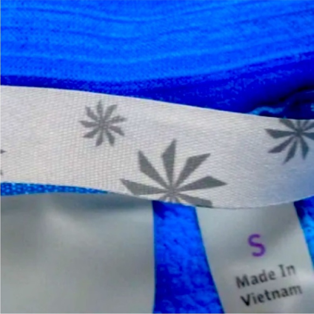 Athleta Striped strength hoodie macaw blue - Picture 9 of 12